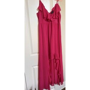 Forever 21 Plus Size 0X Hot Pink High Low Pretty Evening Dress BNWT
